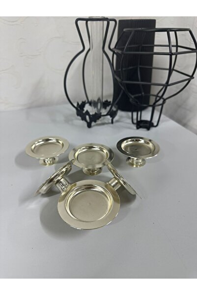 MAHUR HOME Paslanmaz Çelik Lüx Kahve Yanı Silver Lokumluk 6lı