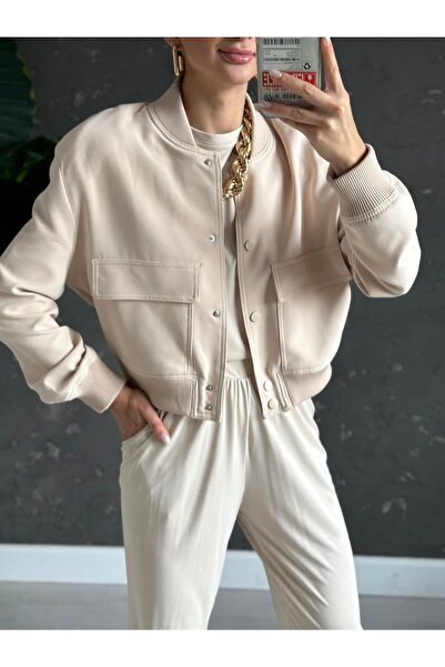 DUB DAB FASHİON Geniş Cepli Bomber Ceket