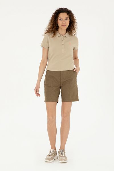 White polo khaki shorts store