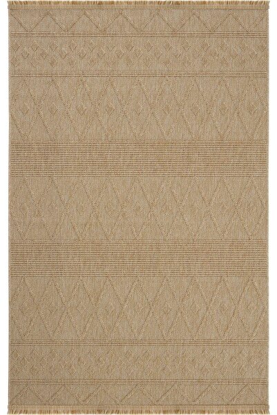 SEYRAN HALI Seyran Halı Loopy 620 Bej Kolay Temizlenen Dekoratif Sisal Jüt Halı