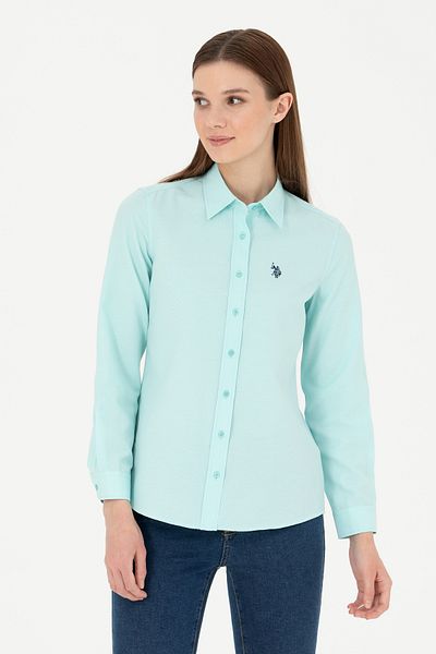 U.S. Polo Assn. Water Green Long Sleeve Women's Shirt - Basic Model50288851-VR083