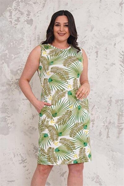 Dipmoda Γυναικείο καλοκαιρινό φόρεμα μεγάλου μεγέθους DPNBA018
