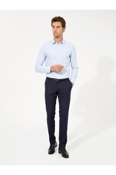Cacharel Mavi Slim Fit Uzun Kollu Gömlek 50258629-VR036