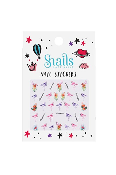 Snails Tırnak Sticker Seti - Flamingos AE024