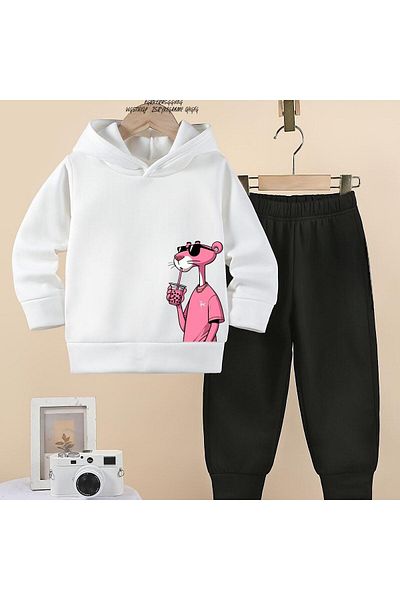 BENROMA Unisex Παιδική φόρμα γυμναστικής - Panther Printed, Glasses, Oversize Fit