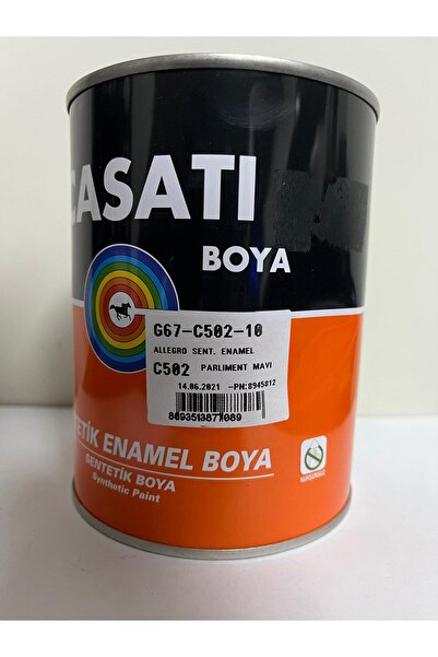 Casati CASATİ ENAMEL SENTETİK YAĞLI BOYA PARLEMENT MAVİ 0,75 LT