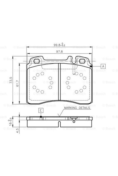 Bosch Disk Balata Mercedes E-Serisi, T-MODEL Ön - Bosch