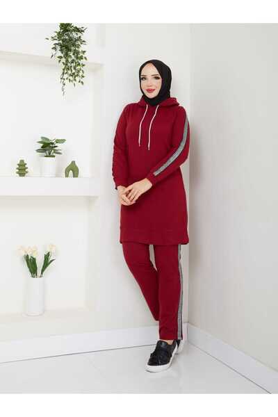 MODAALFABE Set de trening cu mâneci cu glugă pentru damă