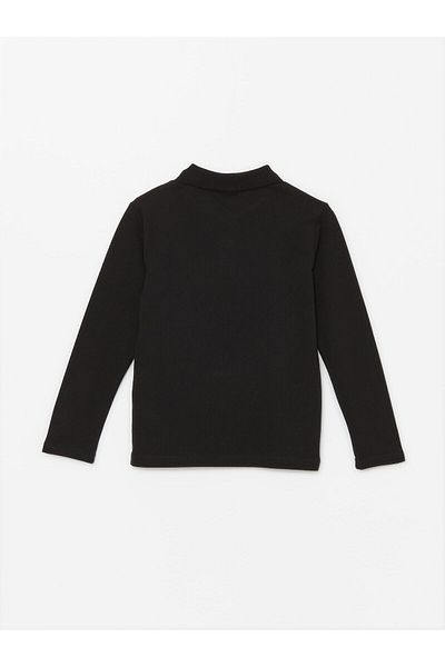 LC Waikiki Lw - Tricou cu mânecă lungă imprimat cu gât polo pentru băiat
