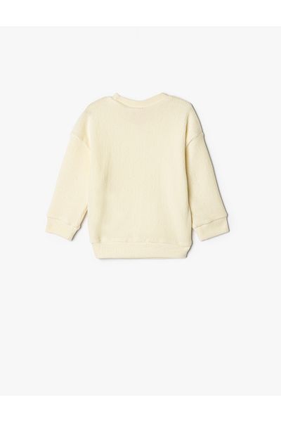 Koton Basic Sweatshirt Crew Neck Ribbed Long Sleeve Crew Neck