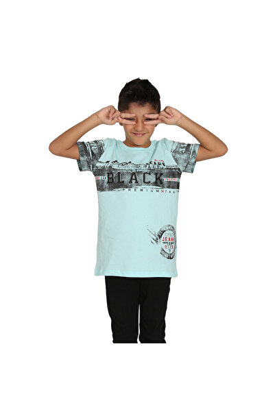 Toontoy Băiat tricou Negru cu imprimeu