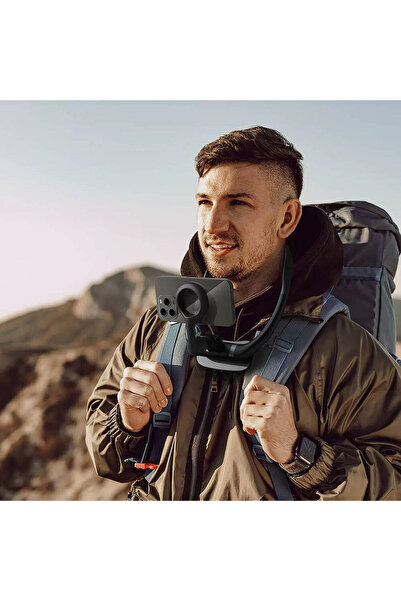 WIWU Boyun Askılı Telefon Tutucu Wiwu Wi-CH320 Eller Serbest Magsafe Uyumlu Magnetik Tutucu Siyah