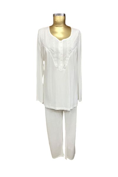 Tuba 7203- Women's Pajama Set-ecru