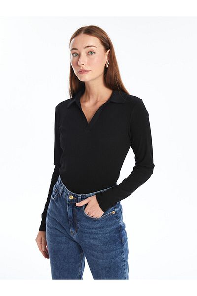 LC Waikiki Body de damă cu mânecă lungă, cu gât polo LCW