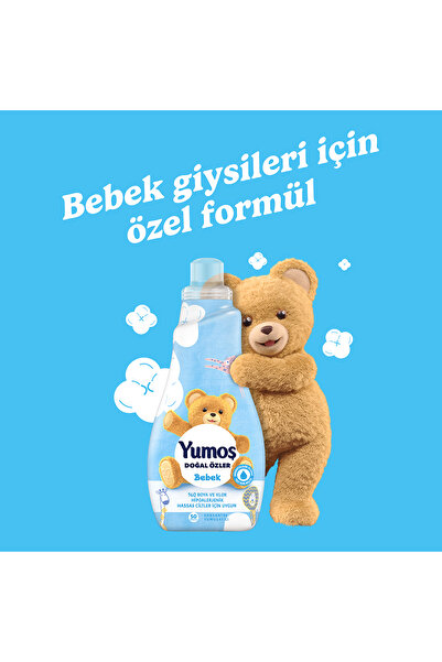 Yumoş Doğal Özler Konsantre Çamaşır Yumuşatıcısı Bebek 1200 ML 50 Yıkama 3 Adet