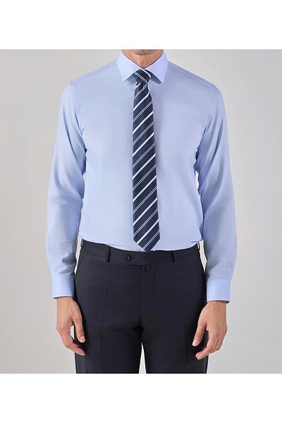 Daniel Bessi Long Sleeve Slim Fit 100% Cotton Non-Iron Iron-Free Non-Wrinkle Oxford Classic Men's Shirt