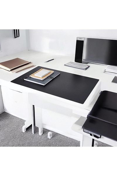 decorelax Black Shiny 63X45Cm Table Mat - Thick Polystyrene Material