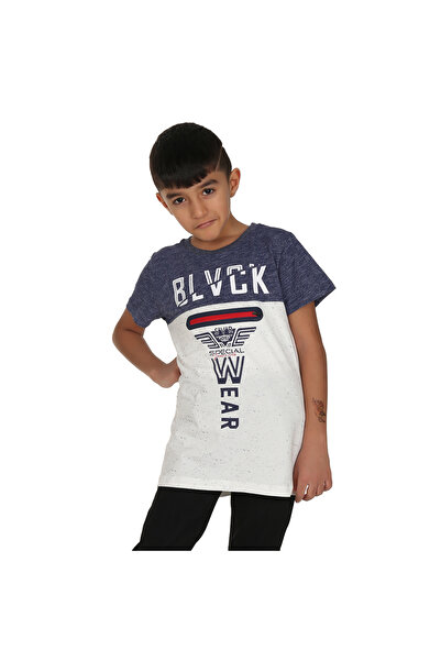 Toontoy Tricou cu imprimeu negru pentru băiat