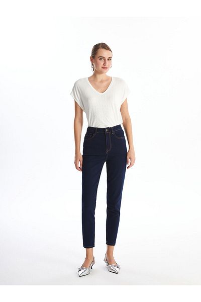 LC Waikiki Pantaloni slim Mom pentru femei LCW cu talie înaltă