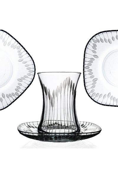 DECOCIA Nazen 24 Piece Tea Set for 12 People 175cc Vega Patterned