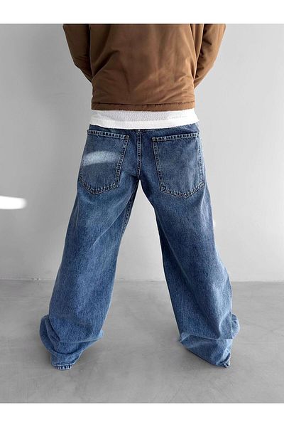 ablukaonline Ανδρικό μπλε φαρδύ τζιν - Oversize Old School Cut