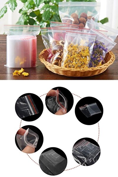 Akar 11x14 Cm Kilitli Şeffaf Poşet, Kilitli Torba, Çok Amaçlı Kullanılabilir 100 ADET