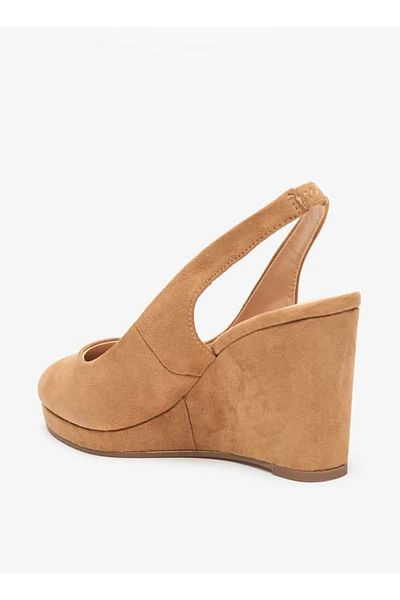 Celeste Women's Solid Slip-On Pump Shoes with Wedge Heels
