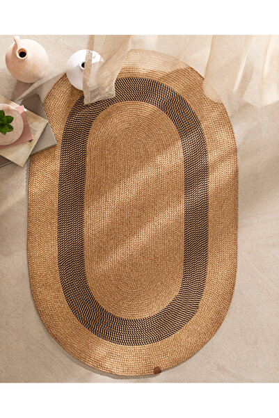 Madame Coco Alsace Oval Kilim - Naturel/siyah - 90x150 Cm