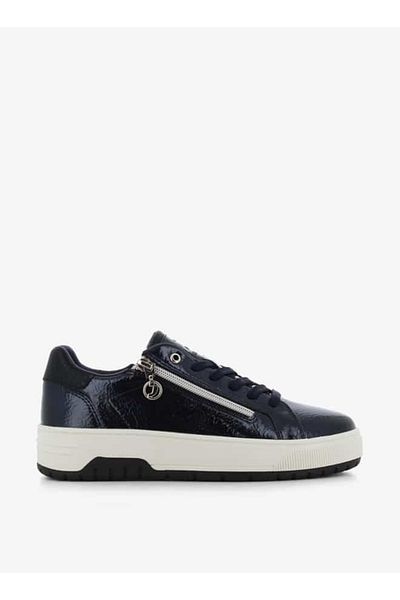 SJ Women's Solid Shoes with Lace-Up Closure and Zip Detail