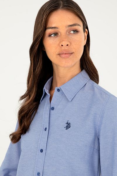 U.S. Polo Assn. Cămașă albastră de damă