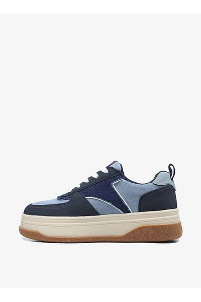 GAP Women's Panelled Low Ankle Sneakers with Lace-Up Closure