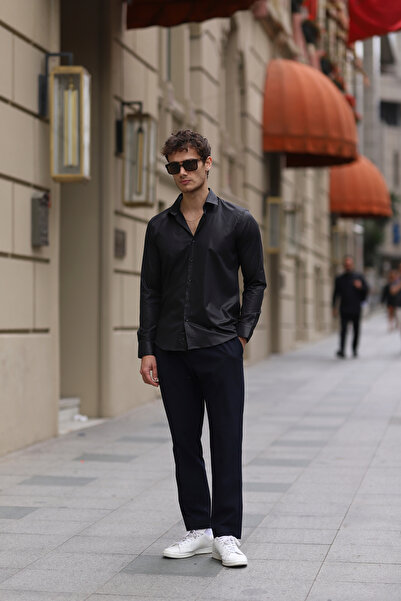 PASSERO Πουκάμισο Slim Fit Cool Print Lycra