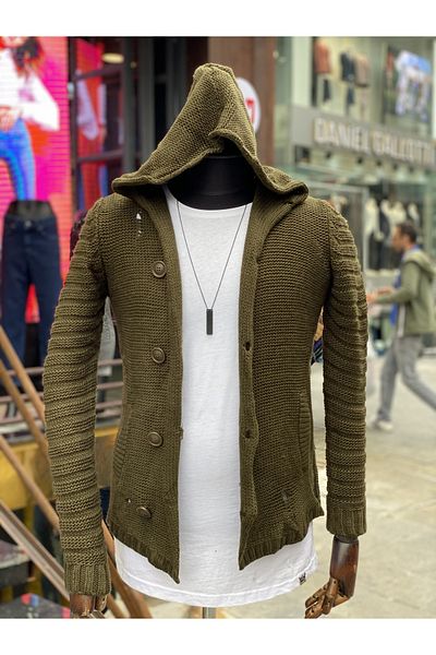 ayakuydur KHaki Men's Cardigan