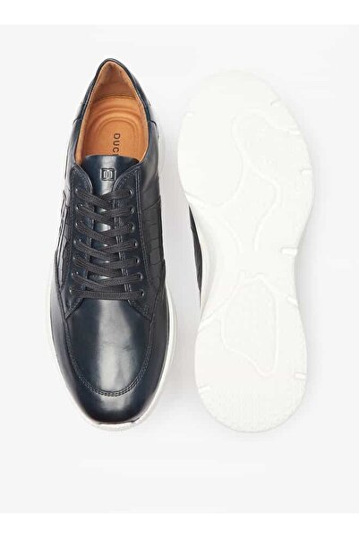 Duchini Men's Textured Sneakers with Lace-Up Closure