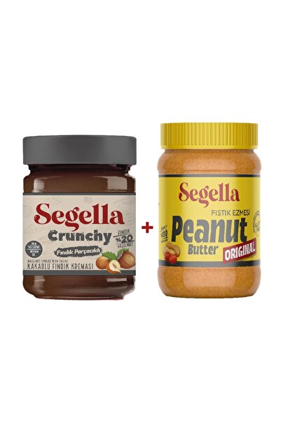 Segella Fındık Parçacıklı Kakaolu Fındık Kreması 350gr ve %100 Fıstık Ezmesi ...