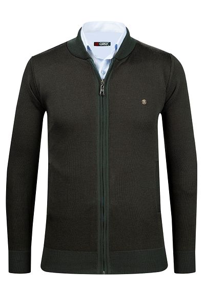 Çizgi Triko Çizgi Knitwear Ανδρικό Πλεκτό Μπουφάν Τσέπη με φερμουάρ Λεπτομερές σχέδιο Ατσάλινο πλεκτό με μανίκια και λάστιχο μέσης - 5015K