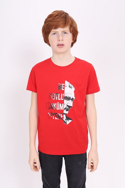Toontoy Ataturk Printed Unisex Kids T-Shirt