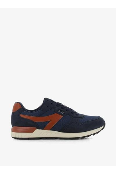 SJ Men's Panelled Sneakers with Lace-Up Closure