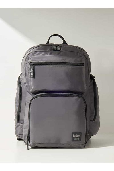 Lee Cooper Solid Backpack with Adjustable Straps and Zip Closure - 14x46x31 cm