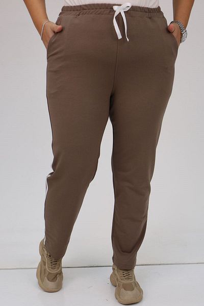 Eslina 49510 Ψηλόμεσο ελαστικό παντελόνι βιζόν - Plus Size, Two Thread