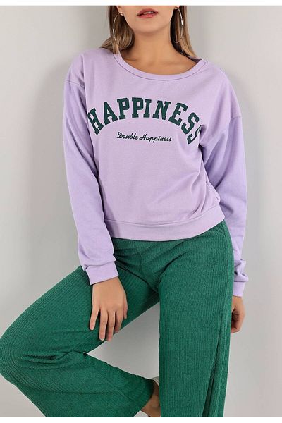 Lukas Liliac Crop Sweat - Imprimat, Model Nr: 0135.159