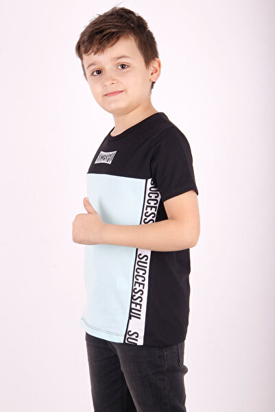 Toontoy Tricou pentru băiat cu text cu imprimeu