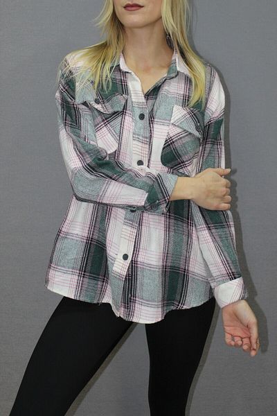 Lukas Cămașă verde oversize în carouri - 4686.140