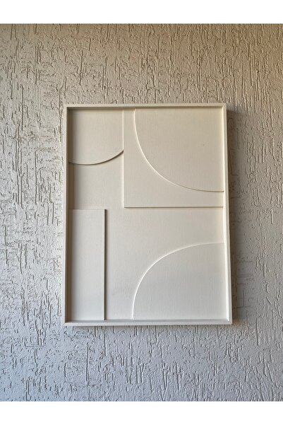 MERKARE Dokulu Soyut Tablo (HAND MADE) - Tekli