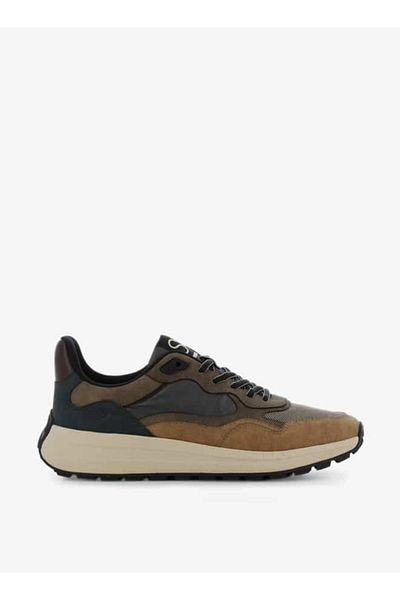 SJ Men's Panelled Lace-Up Low Ankle Sneakers
