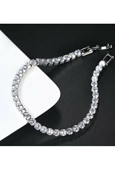 yiğit aksesuar Zircon Stone Steel Waterway Bracelet