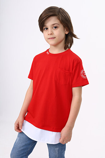 Toontoy Tricou din bumbac pentru băieți cu buzunare