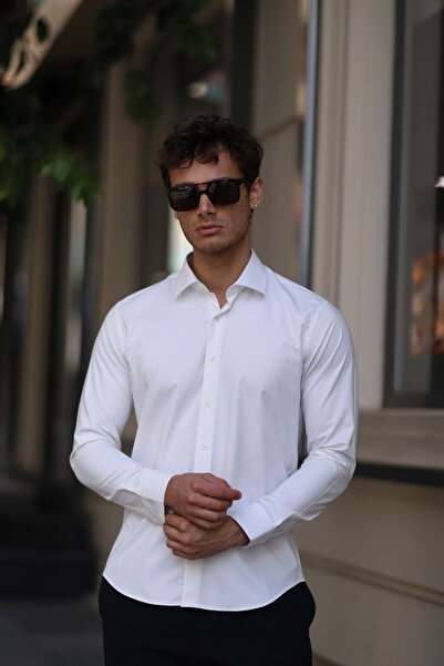 PASSERO Πουκάμισο Slim Fit Cool Print Lycra