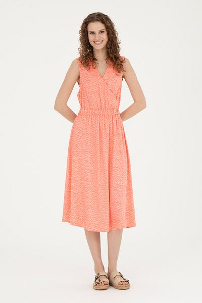 U.S. Polo Assn. Women's Neon Pink Midi Length Woven Dress 50289216-Vr105