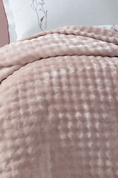 Yataş Blera Wellsoft Double Blanket - Powder